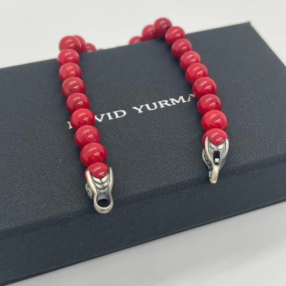 David Yurman Red Spiritual Beads Bracelet, 8mm - Picture 5 of 8